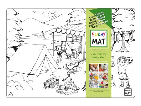 Funny Mat Colouring Placemat - Camping Fashion