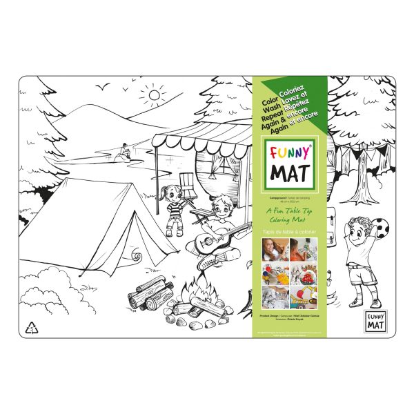 Funny Mat Colouring Placemat - Camping Fashion