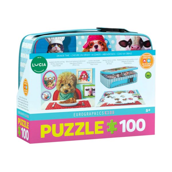 100-Piece Puzzle Lunch Box -  Dinner Time  Hot on Sale