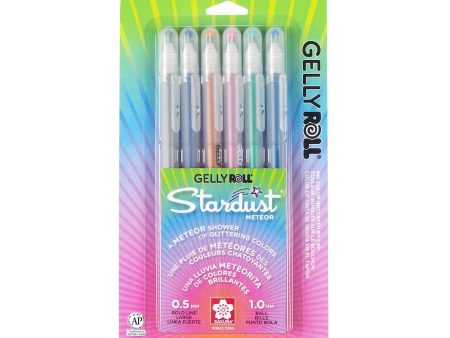 6-Pack Gelly Roll Stardust Pens - Meteor Cheap