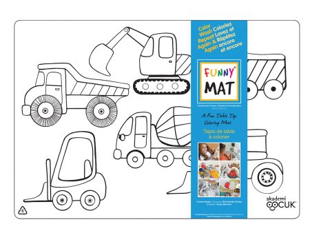 Funny Mat Colouring Placemat - Construction Hot on Sale