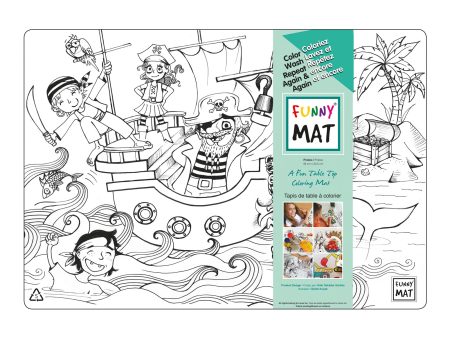 Funny Mat Colouring Placemat - Pirates For Cheap