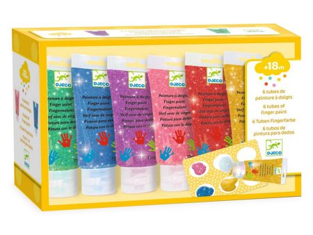 6-Pack Finger Paint Tubes - Glitter Fashion