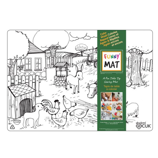 Funny Mat Colouring Placemat - Farm Discount