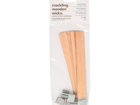 6-Pack Crackling Wooden Wicks - Large Discount