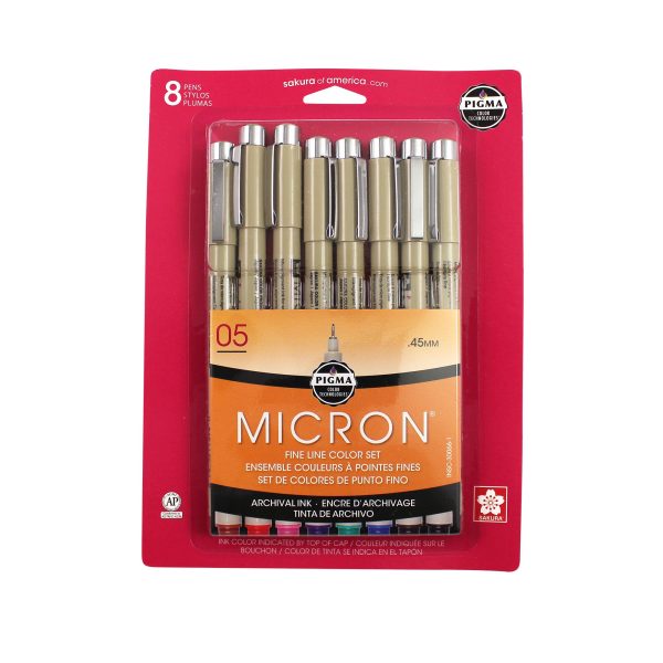 8-Pack Pigma Micron Pens - Assorted Colours Online Hot Sale