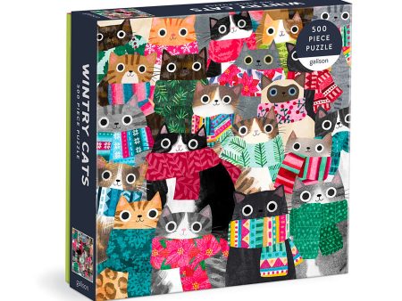 500-Piece Puzzle -  Wintry Cats  Online Sale