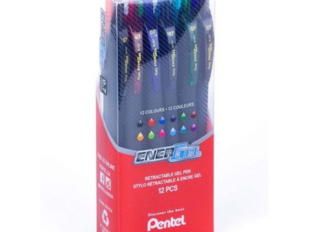 12-Pack Energel Pens - Assorted Colours Online Hot Sale