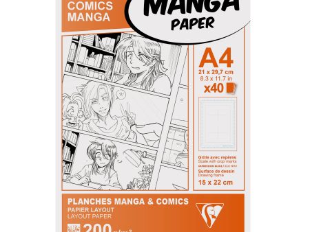 Manga Layout Paper - 40 Sheets, A4 Size For Sale