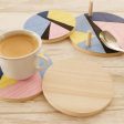 4-Piece Pawlonia Wooden Coaster Set - 12.5 x 12.5 x 1 cm Online now