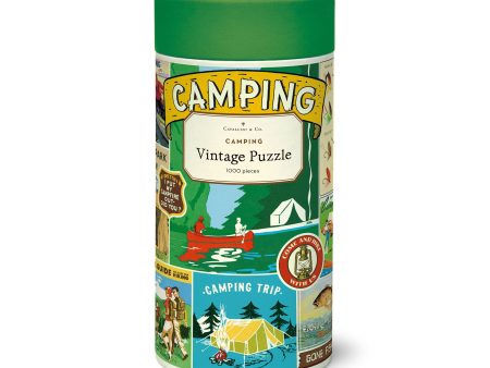 1,000-Piece Vintage Puzzle -  Camping  For Cheap