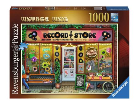 1,000-Piece Puzzle -  Vintage Vinyls  Hot on Sale