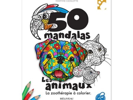 50 mandalas : La zoothérapie à colorier - French Ed. Supply