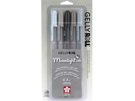 5-Pack Gelly Roll Moonlight 06 Pens - Grey Online Hot Sale