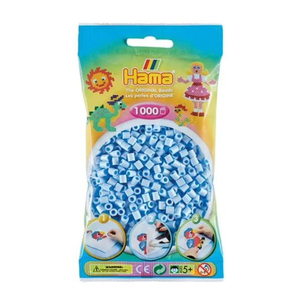 1,000-Pack Hama Midi Beads - Pastel Blue Ice Online Sale