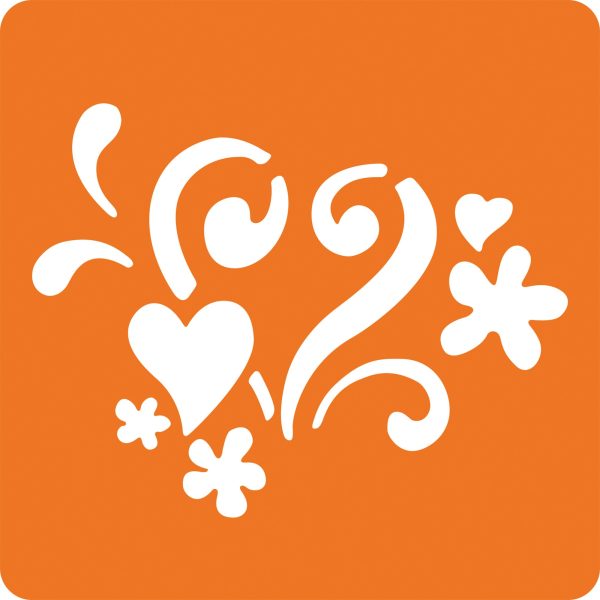 **Mandarine 6 Stencils Hearts Online