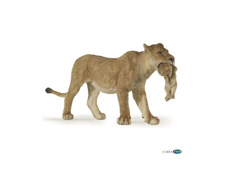 Toy Figurine - Lioness with Cub Online Hot Sale