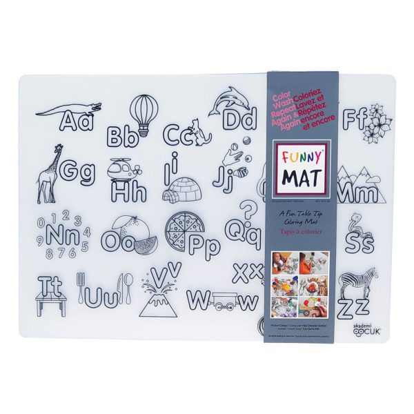 Funny Mat Colouring Placemat - Alphabet Online