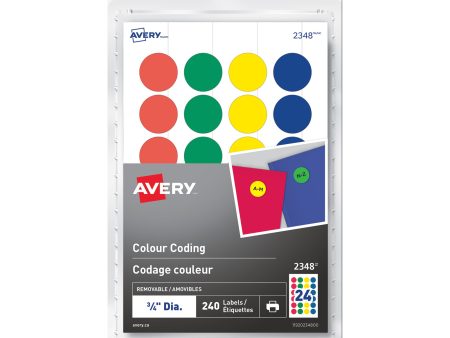 240-Pack Colour Coding Labels - Assorted Online now