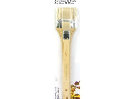 3-Pack Hog Bristle Brushes - Flat Online now