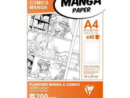 40-Pack A4 Manga Drawing Paper Supply