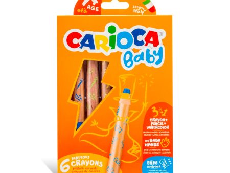 6-Pack 3-in-1 Baby Crayons Cheap