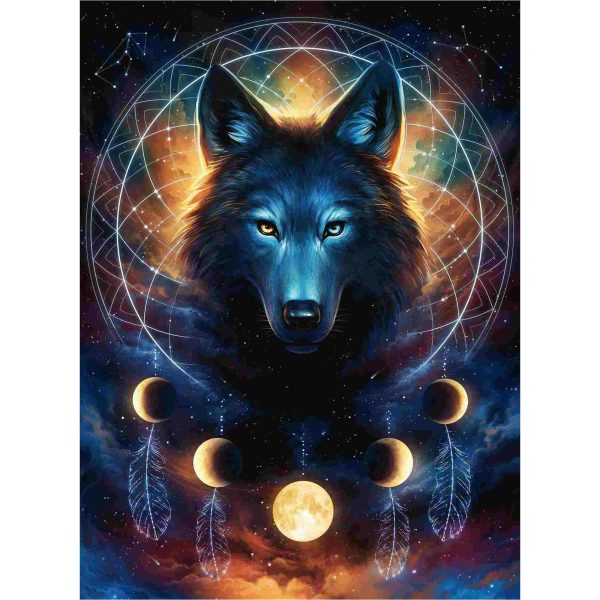 Adult Puzzle - Lunar Wolf, 500 Pieces Fashion