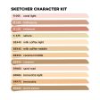 12-Pack Sketcher Markers - Character Set For Sale