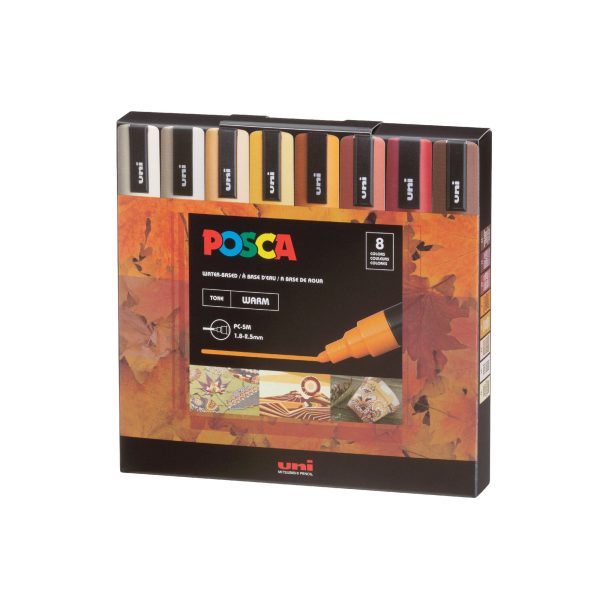 8-Pack Water-Based Paint Markers - Warm Colours Online now