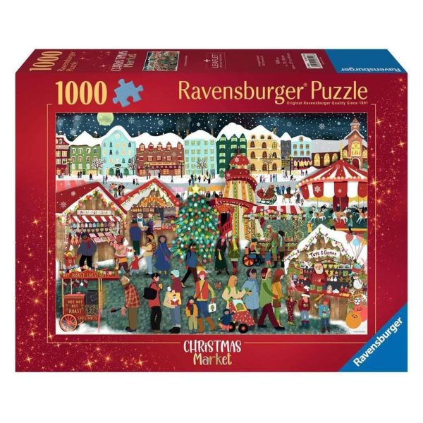 Adult Puzzle - Christmas Market, 1,000 Pieces on Sale